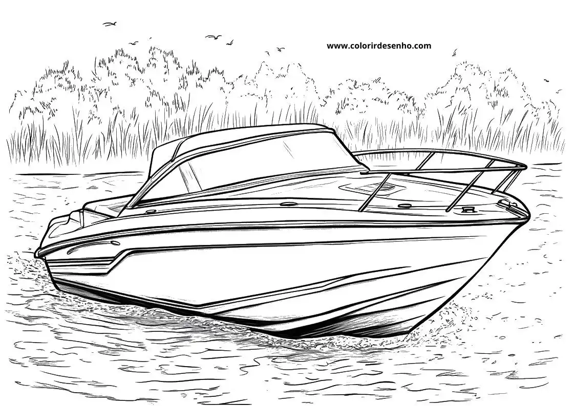 Realistic Boat Coloring Pages 9