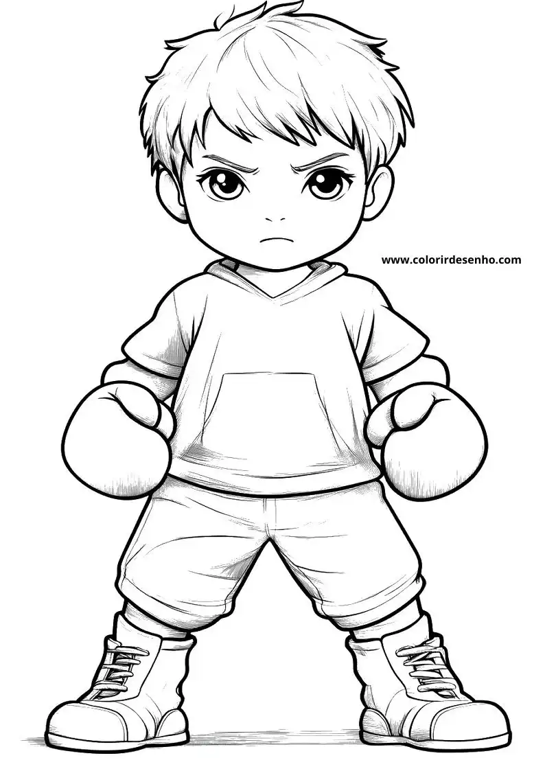 Realistic Boxing Coloring Pages 10