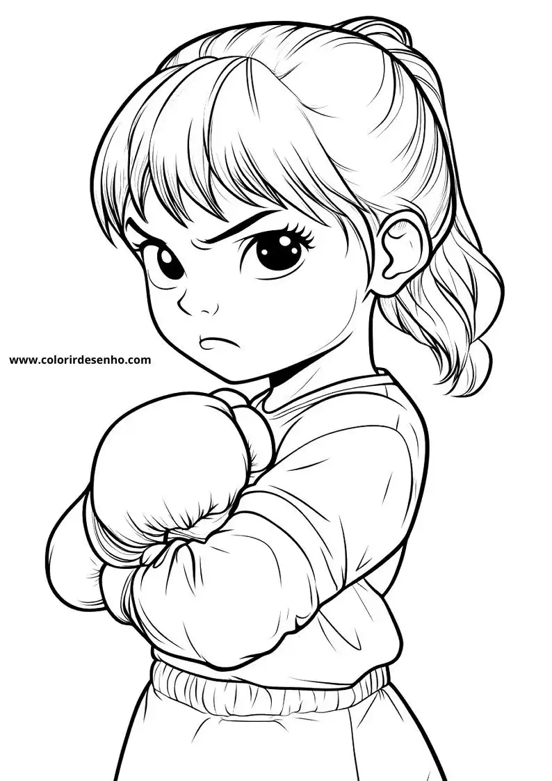 Realistic Boxing Coloring Pages 11