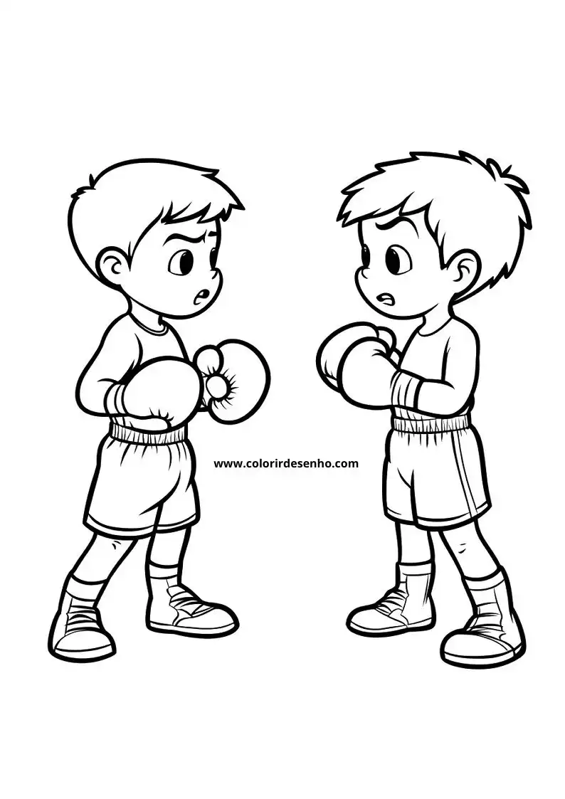 Realistic Boxing Coloring Pages 12