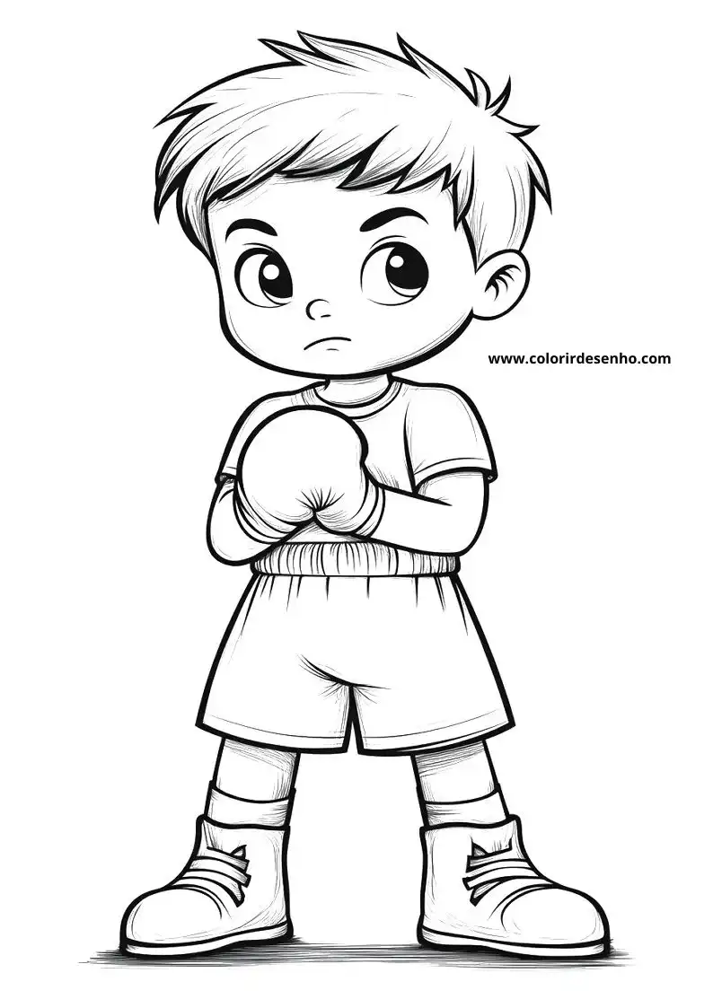 Realistic Boxing Coloring Pages 2