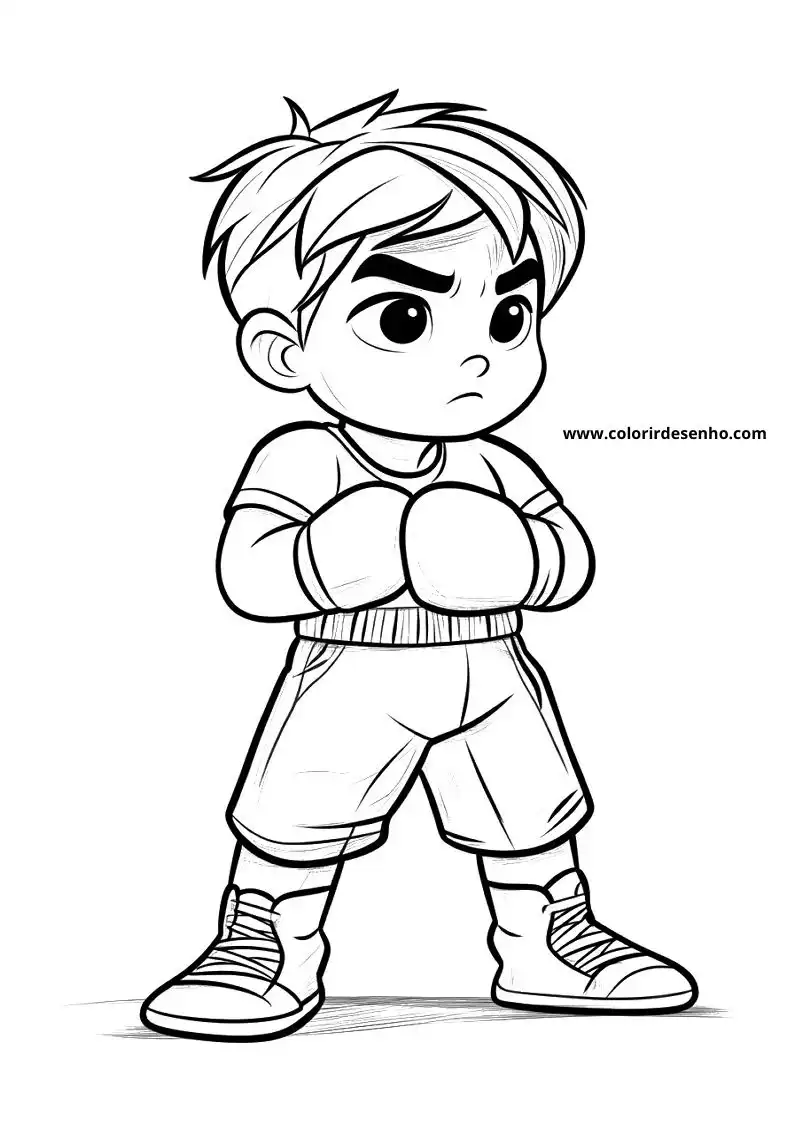 Realistic Boxing Coloring Pages 3