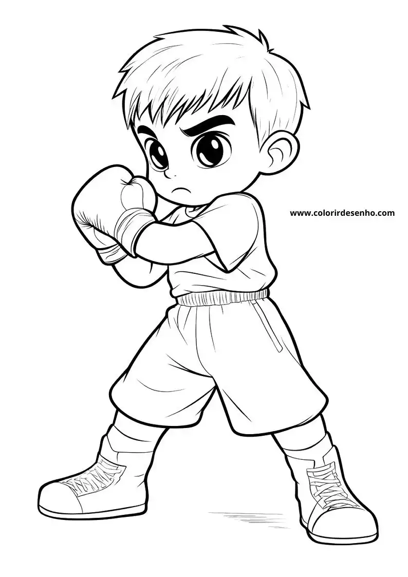 Realistic Boxing Coloring Pages 4