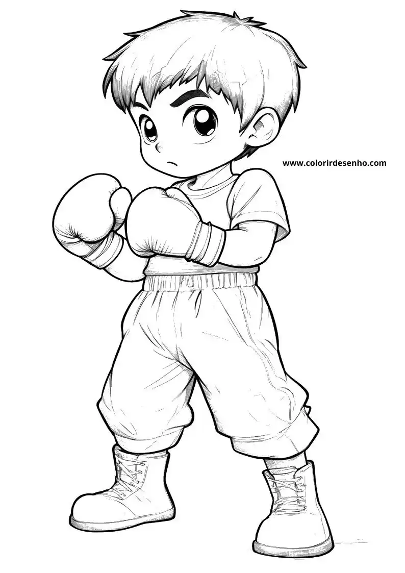 Realistic Boxing Coloring Pages 6