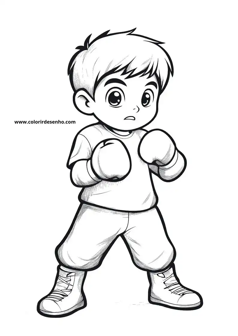 Realistic Boxing Coloring Pages 7