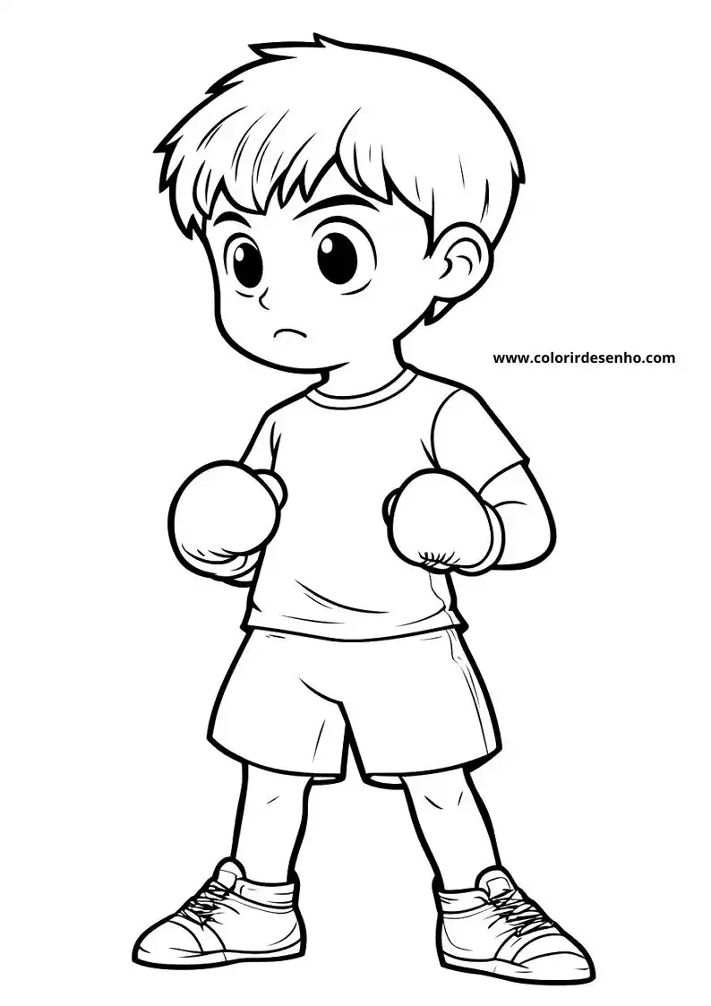 Realistic Boxing Coloring Pages 8