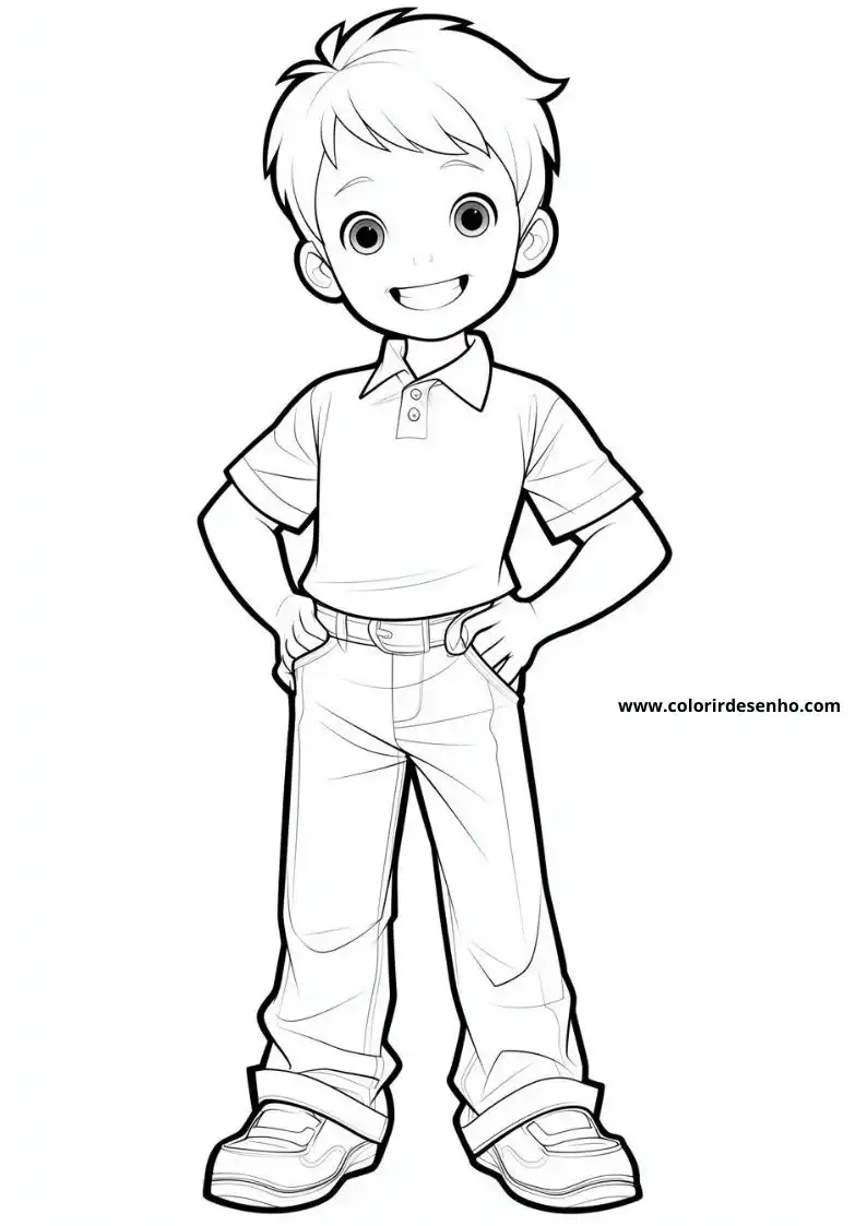 Realistic Boy Coloring Pages 1
