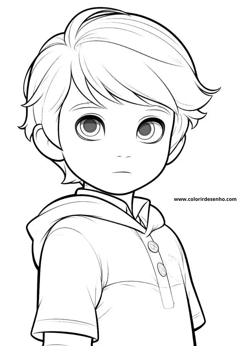 Realistic Boy Coloring Pages 2