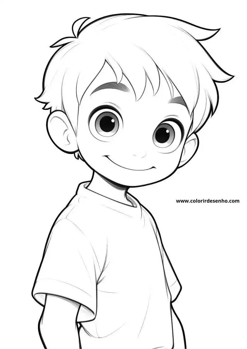 Realistic Boy Coloring Pages 3