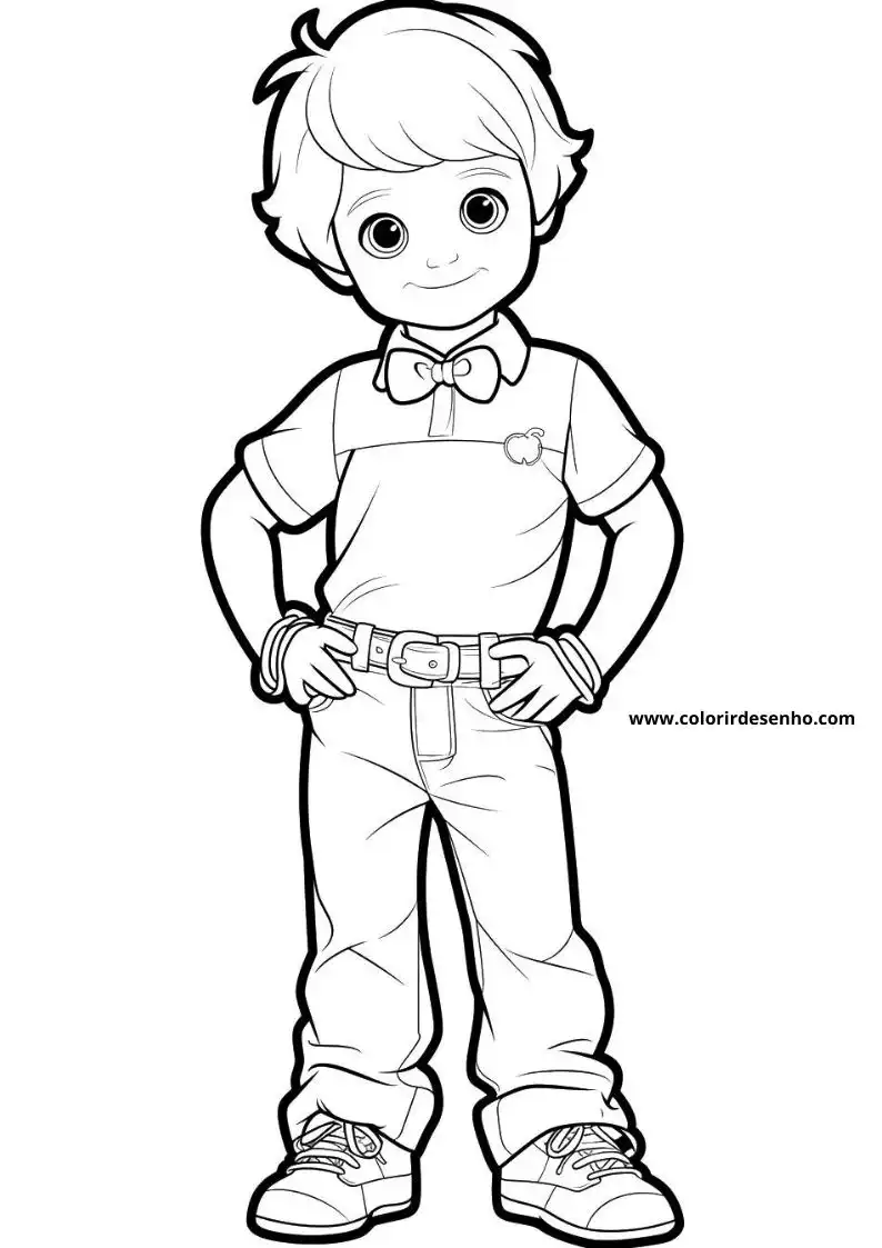 Realistic Boy Coloring Pages 5