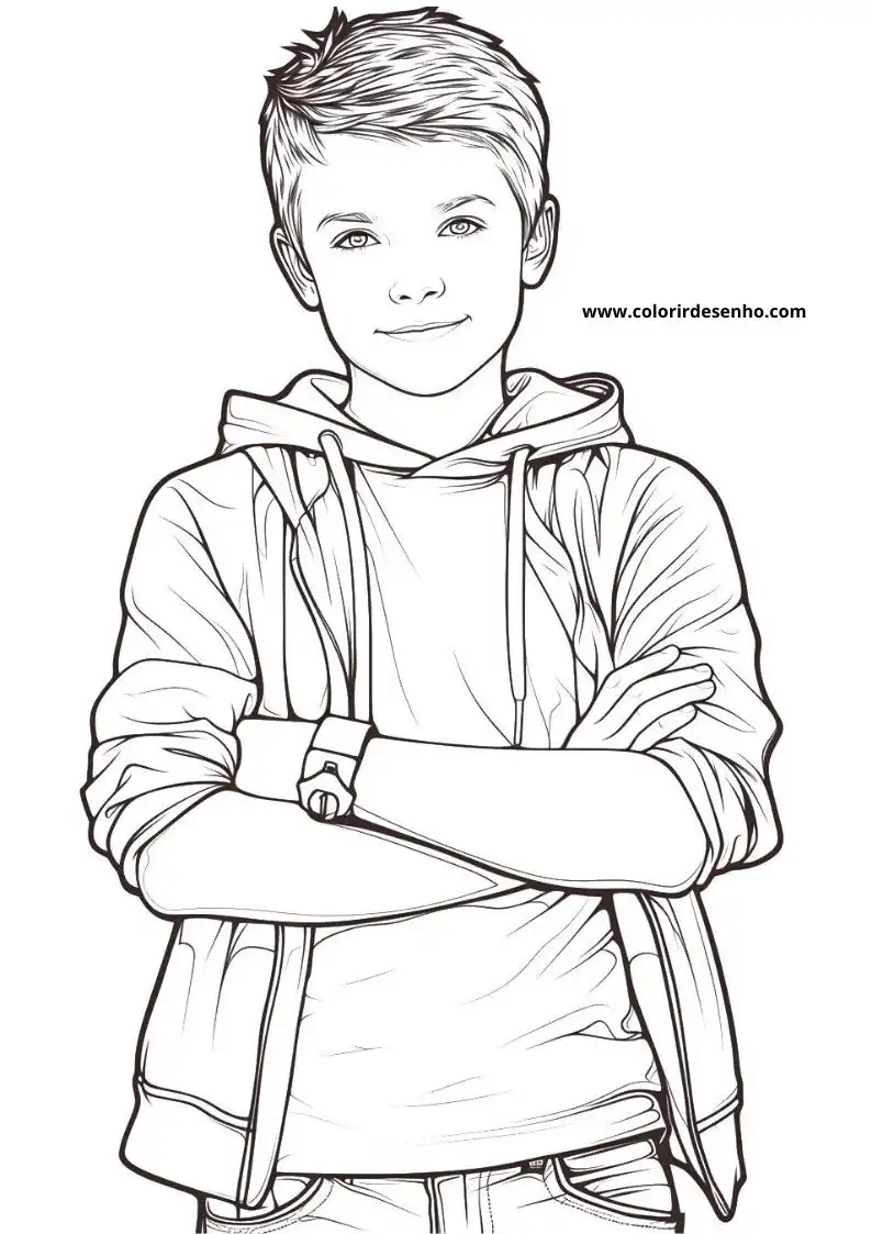 Realistic Boy Coloring Pages 6