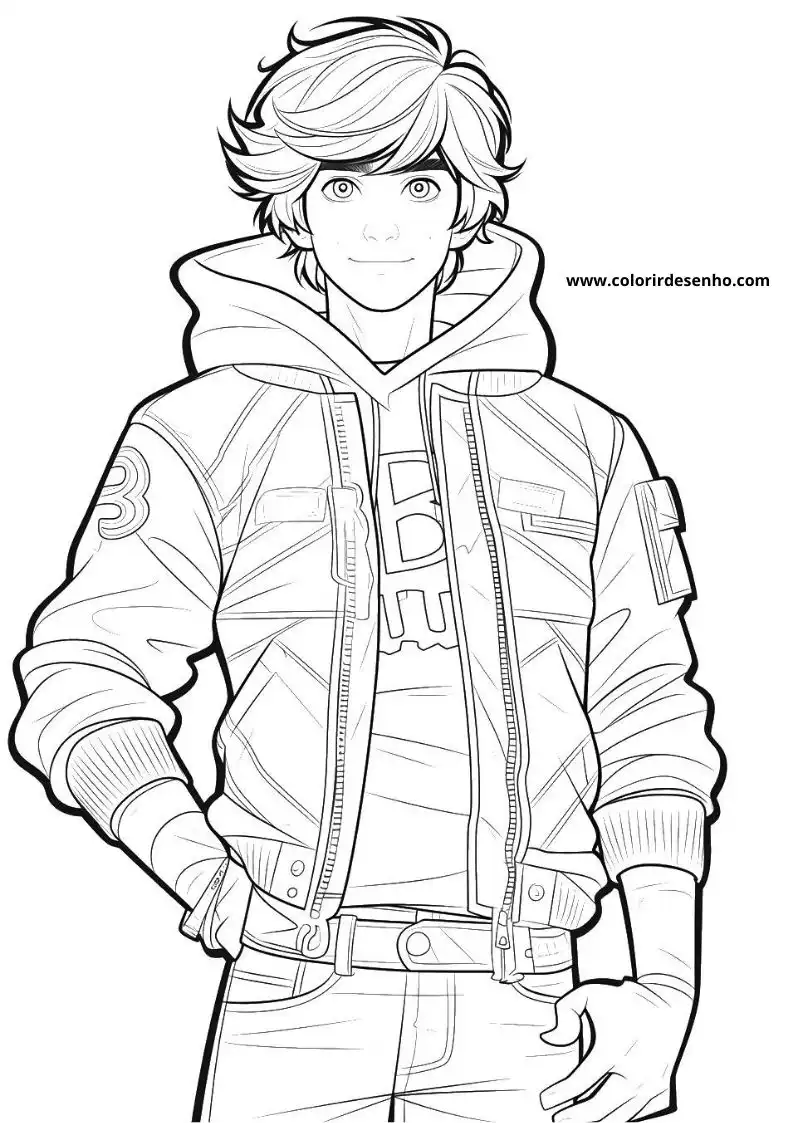 Realistic Boy Coloring Pages 7