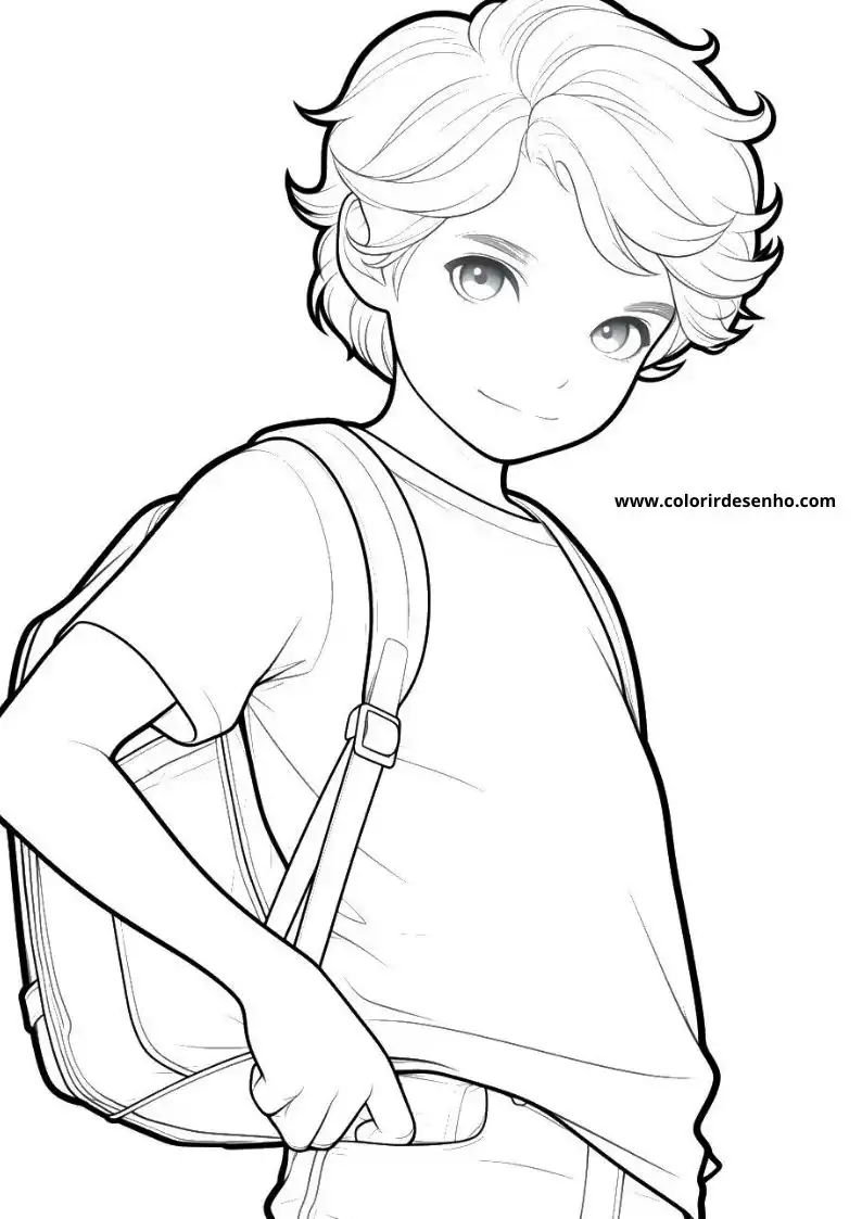 Realistic Boy Coloring Pages 9