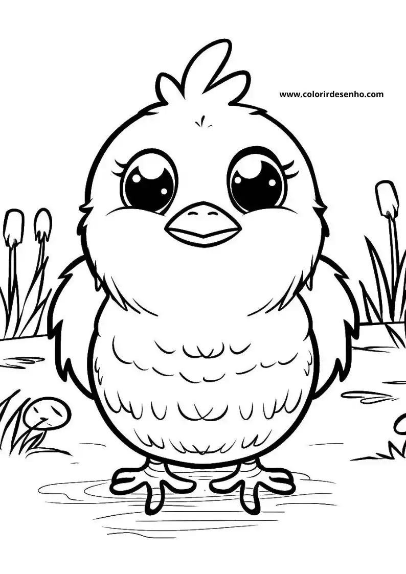 Realistic Chicken Coloring Pages 4