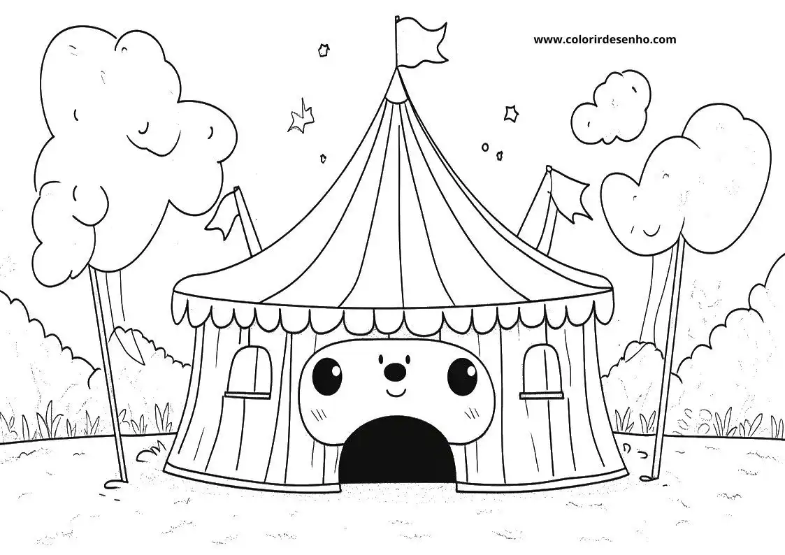 Realistic Circus Coloring Pages 6