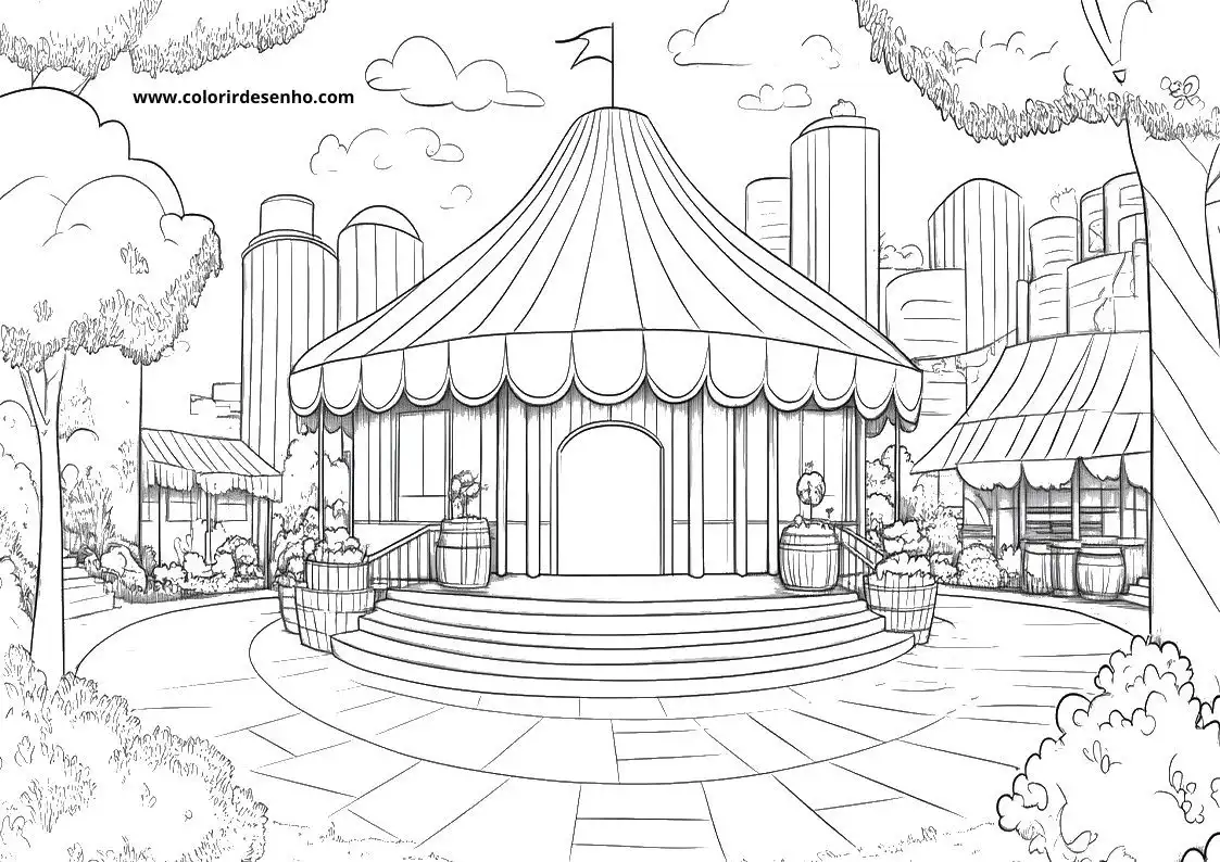 Realistic Circus Coloring Pages 8