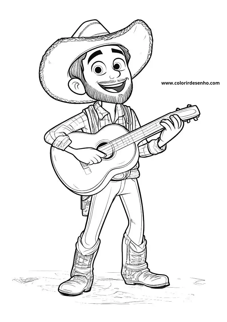 Realistic Country Music Coloring Pages 5