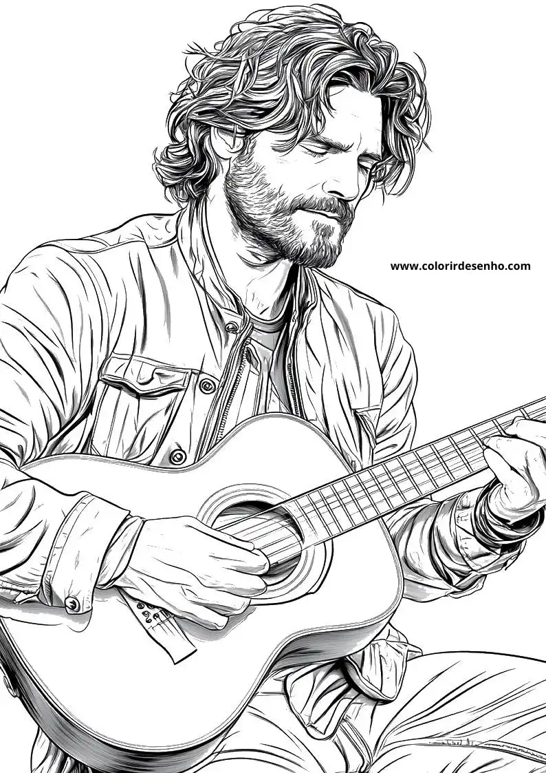 Realistic Country Music Coloring Pages 9