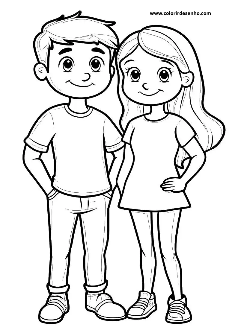 Realistic Couples Coloring Pages 2