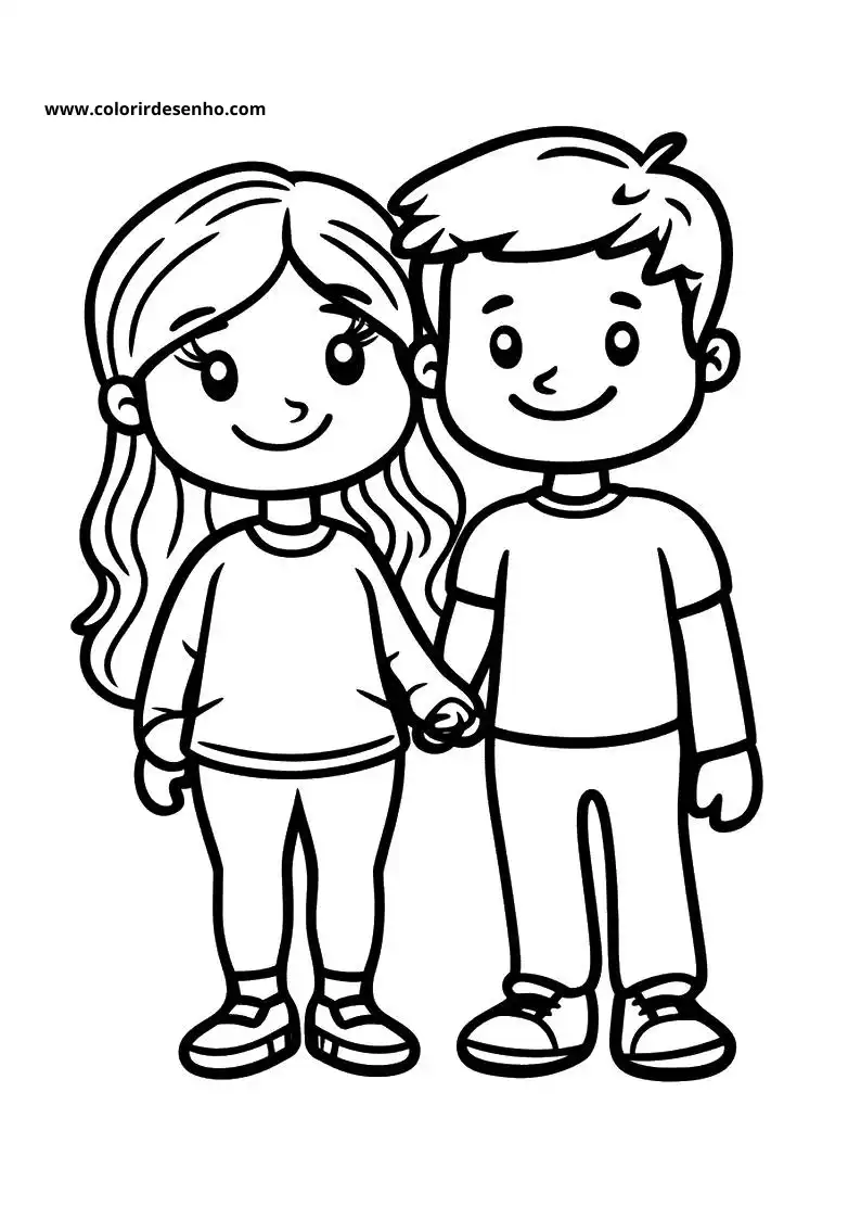 Realistic Couples Coloring Pages 3