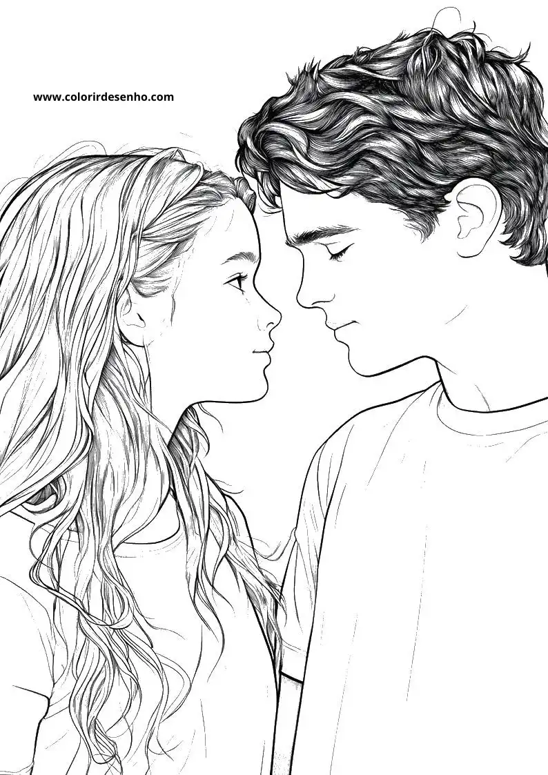 Realistic Couples Coloring Pages 6