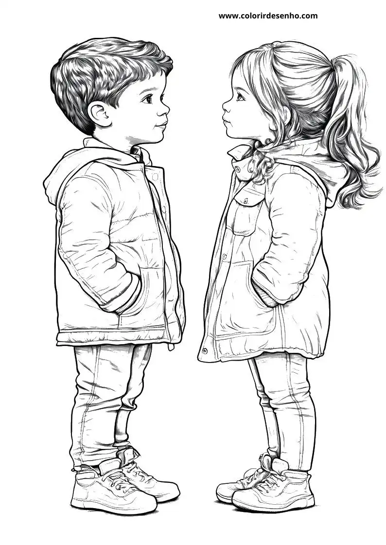 Realistic Couples Coloring Pages 7
