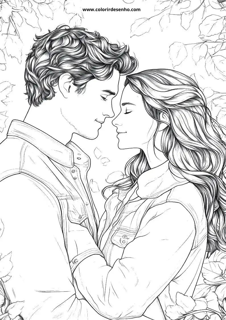 Realistic Couples Coloring Pages 9
