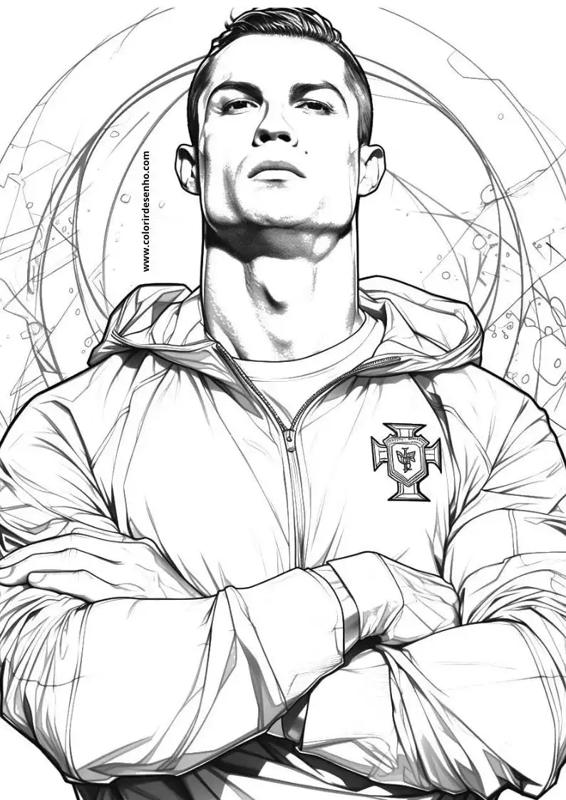 Realistic Cristiano Ronaldo Coloring Pages 5