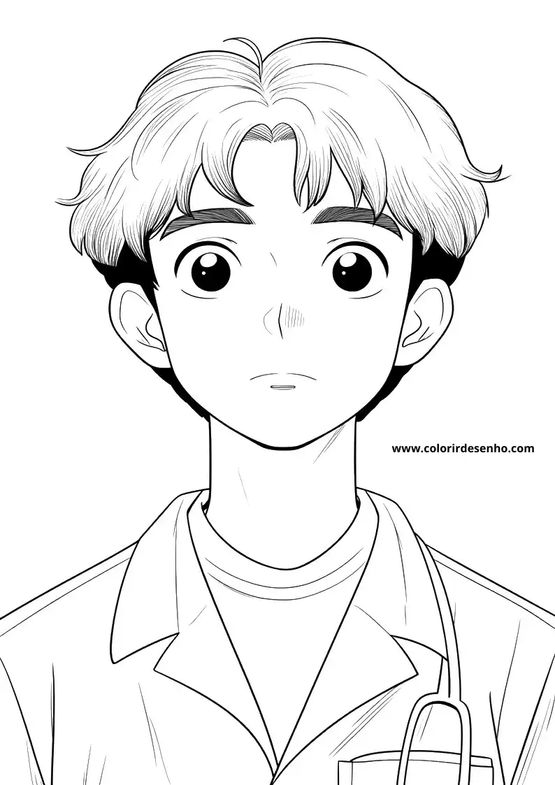 Realistic Doctor Coloring Pages 1