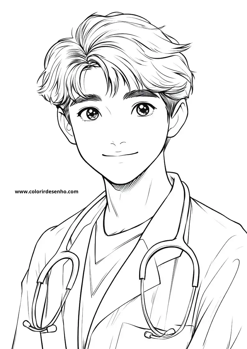 Realistic Doctor Coloring Pages 2