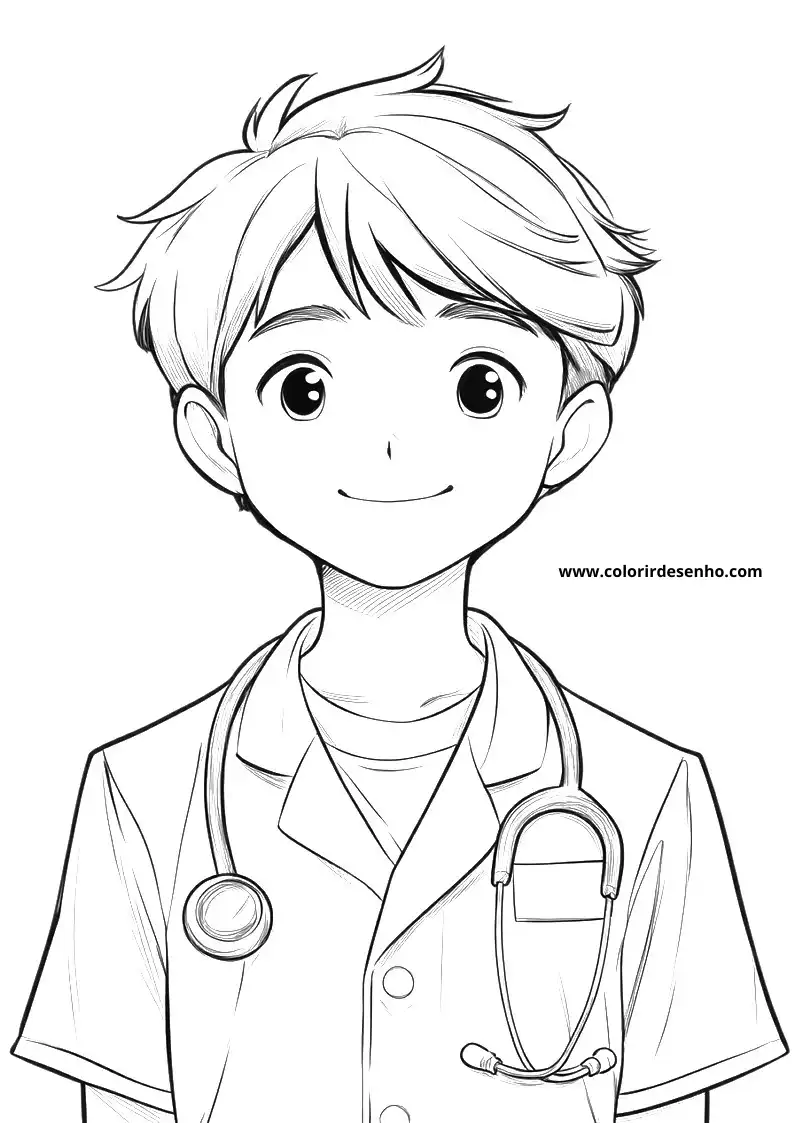 Realistic Doctor Coloring Pages 4