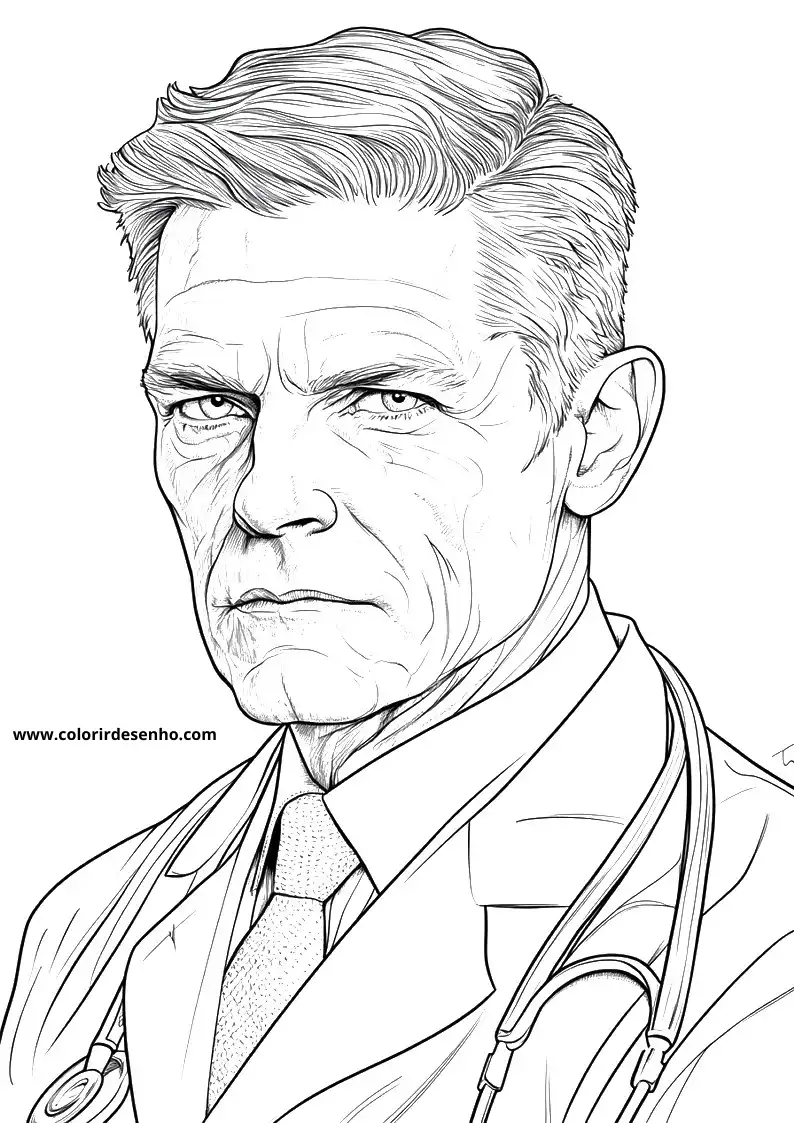 Realistic Doctor Coloring Pages 9