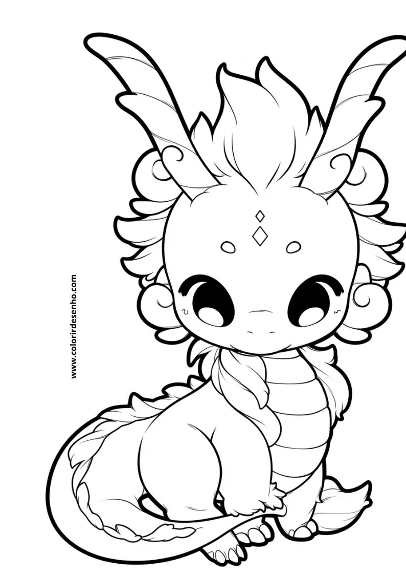 Realistic Dragon Coloring Pages 9