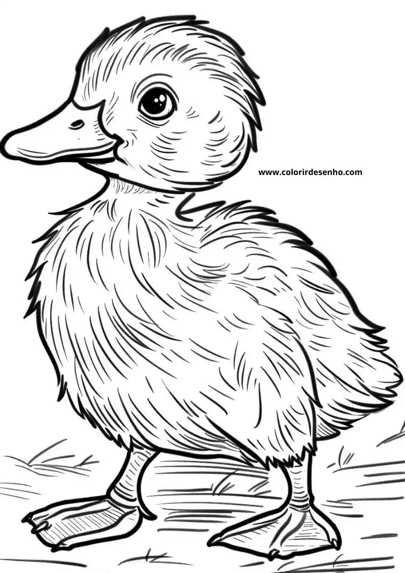 Realistic Duck Coloring Pages 8