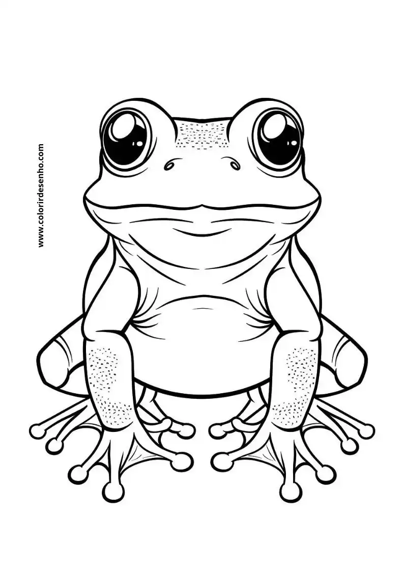 Realistic Frog Coloring Pages 1