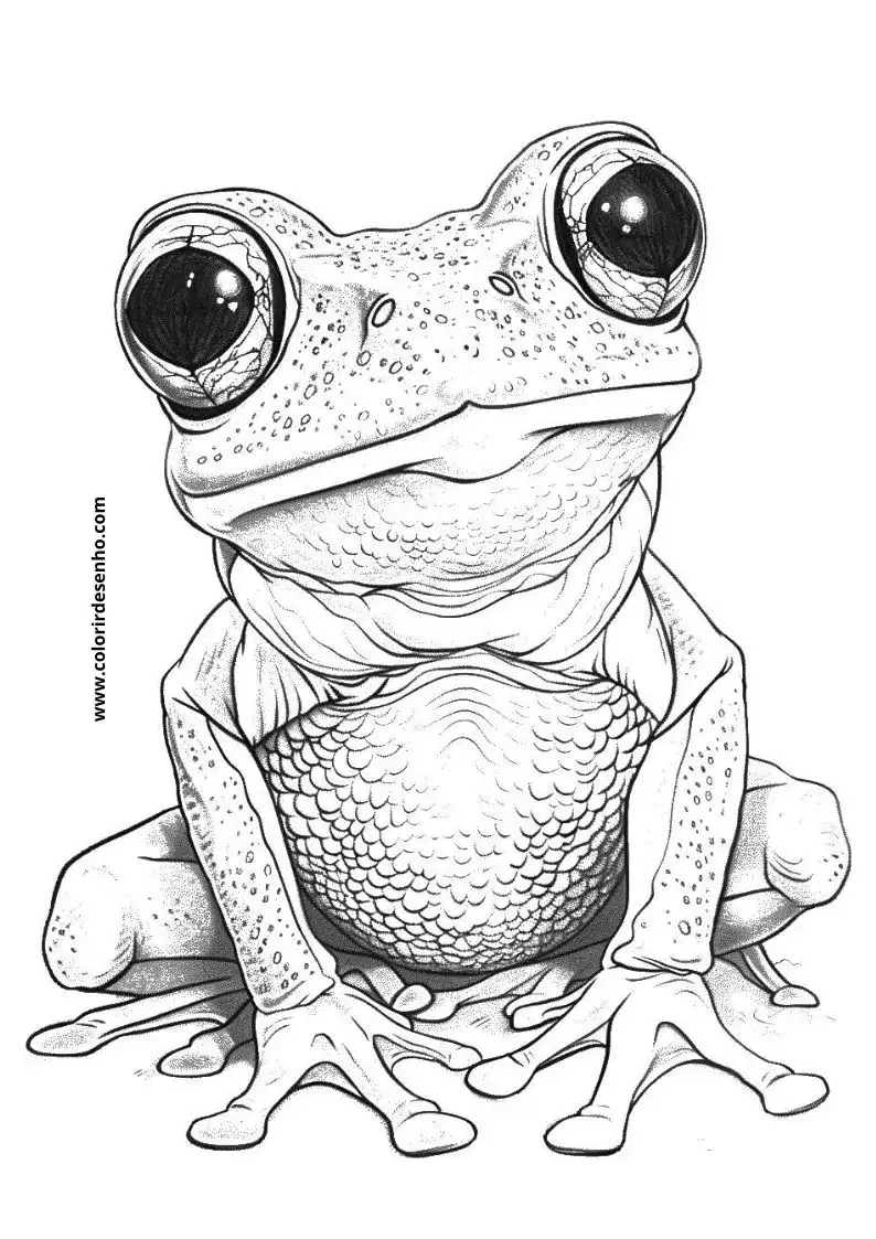 Realistic Frog Coloring Pages 10