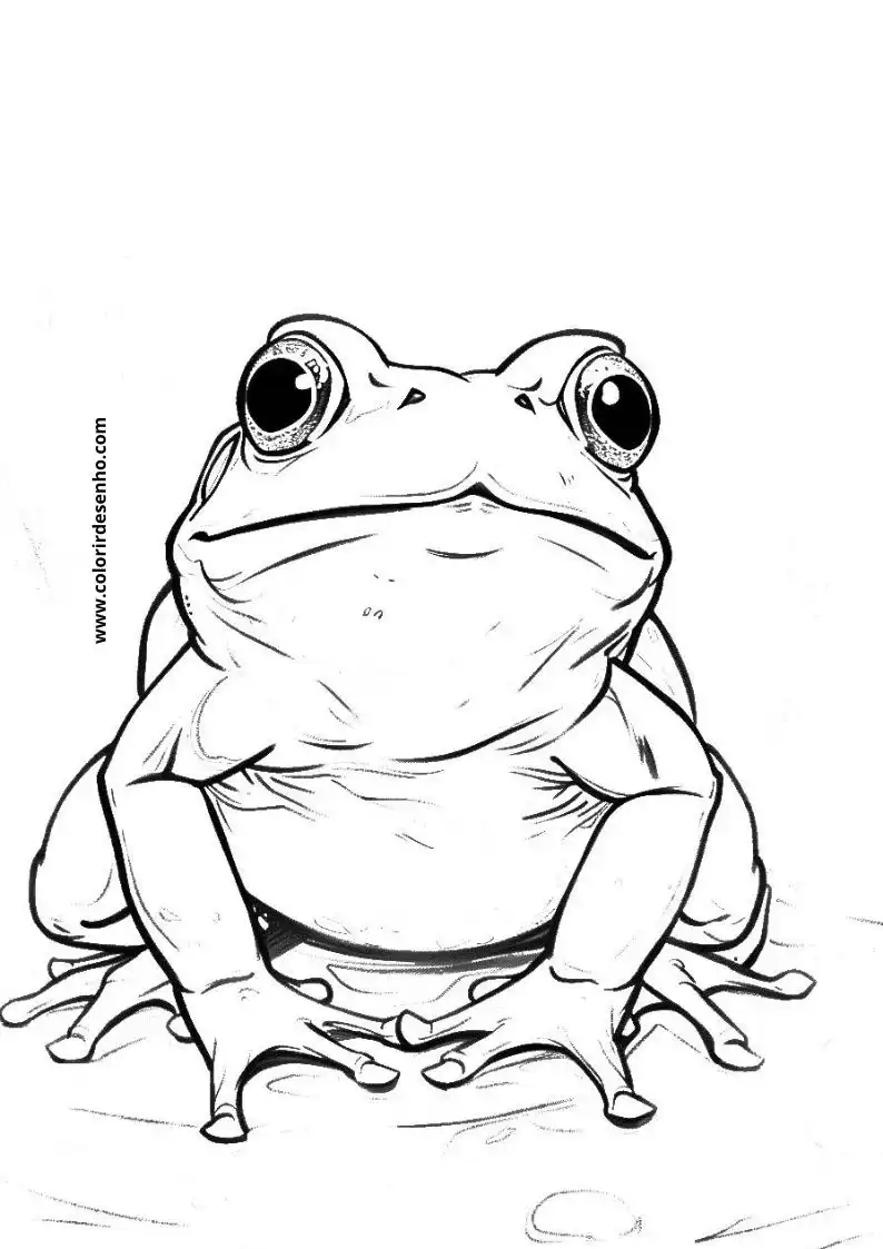 Realistic Frog Coloring Pages 11