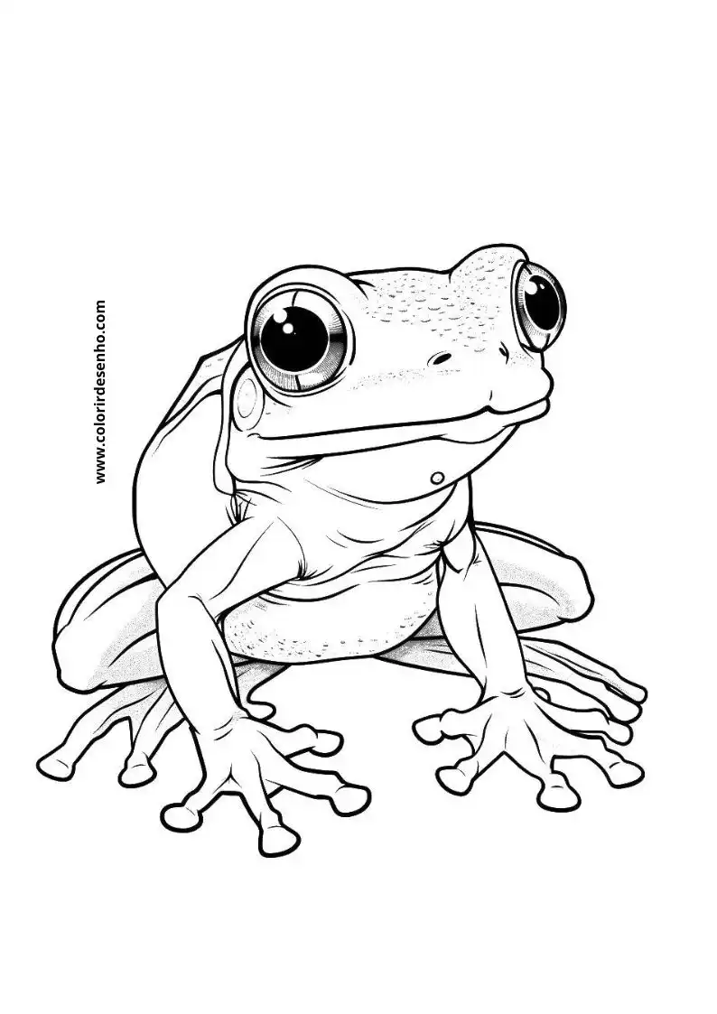 Realistic Frog Coloring Pages 2