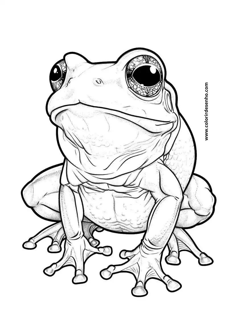 Realistic Frog Coloring Pages 3