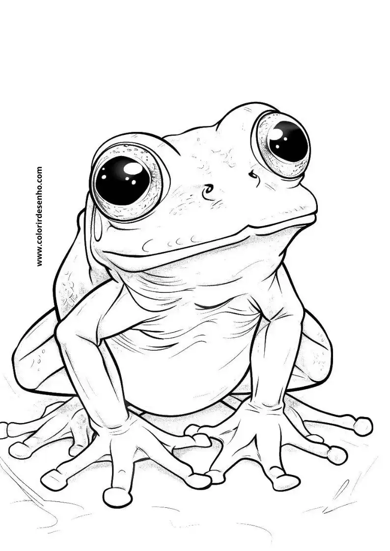 Realistic Frog Coloring Pages 4