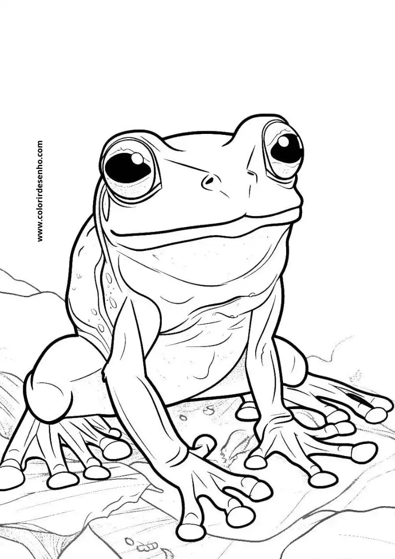 Realistic Frog Coloring Pages 5