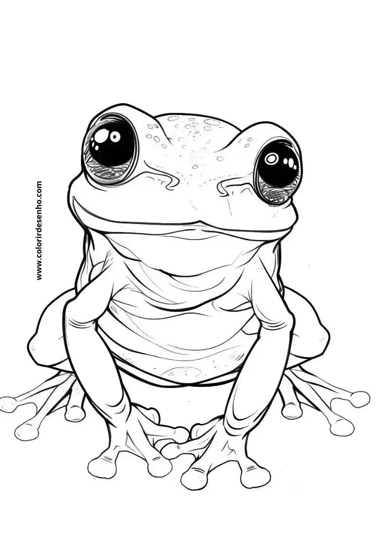 Realistic Frog Coloring Pages 6