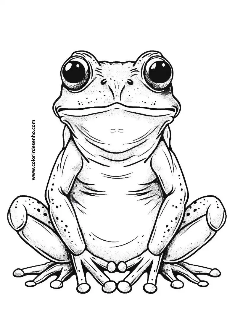 Realistic Frog Coloring Pages 8