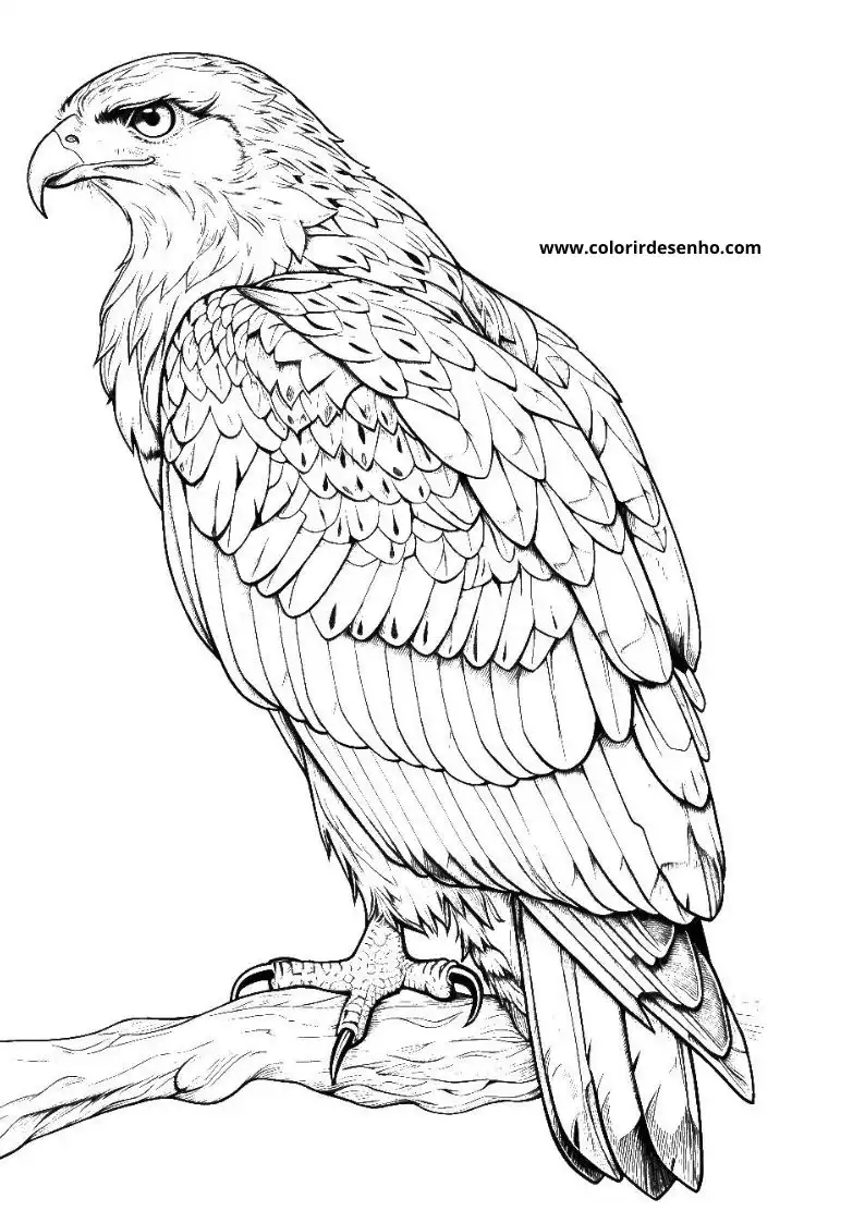 Realistic Hawk Coloring Pages 2