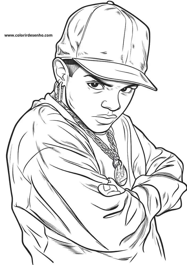 Realistic Hip Hop Coloring Pages 1