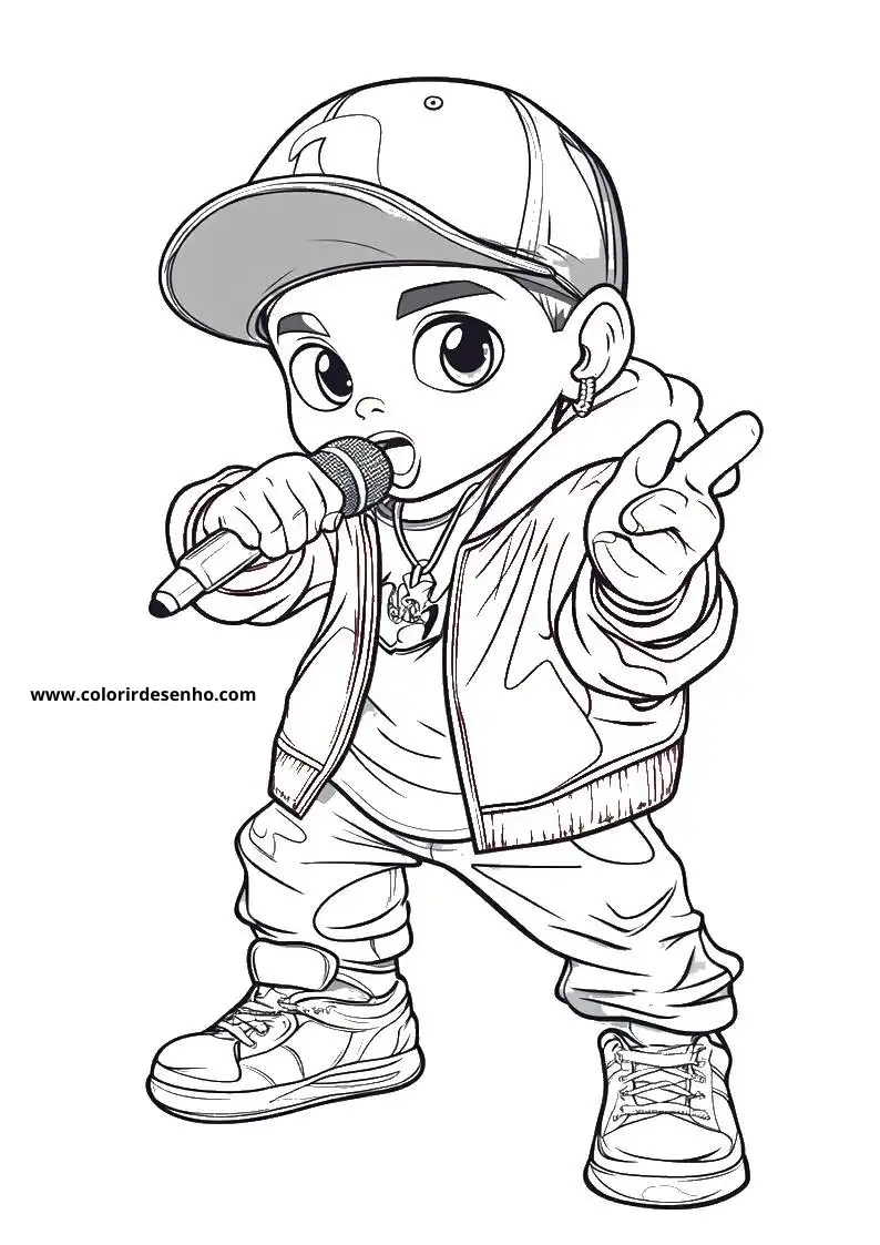 Realistic Hip Hop Coloring Pages 10