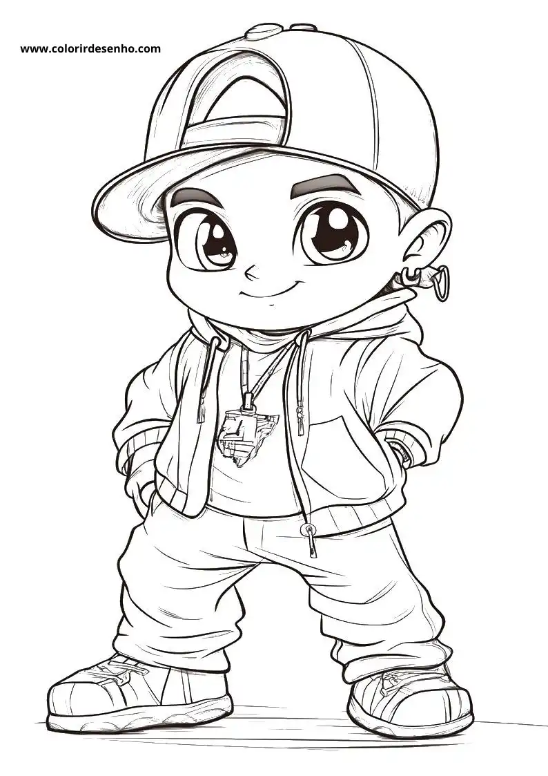 Realistic Hip Hop Coloring Pages 2