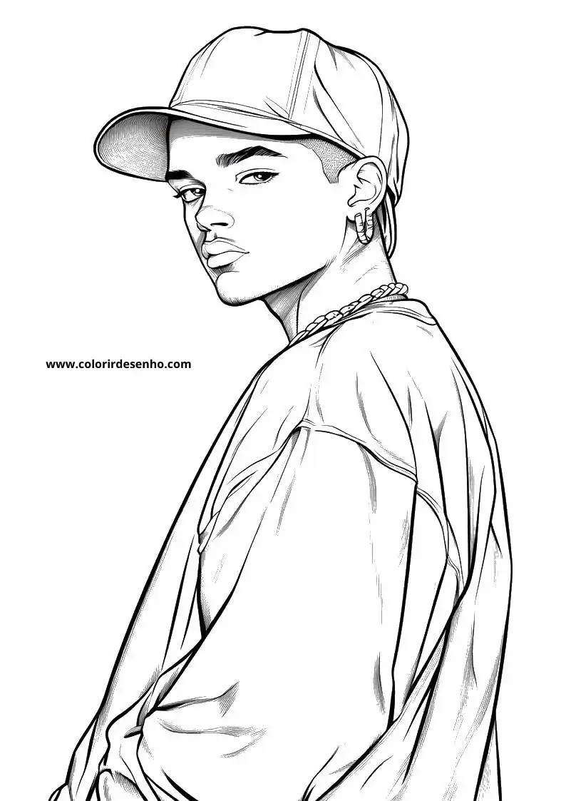 Realistic Hip Hop Coloring Pages 6
