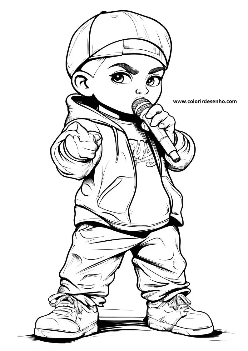 Realistic Hip Hop Coloring Pages 9