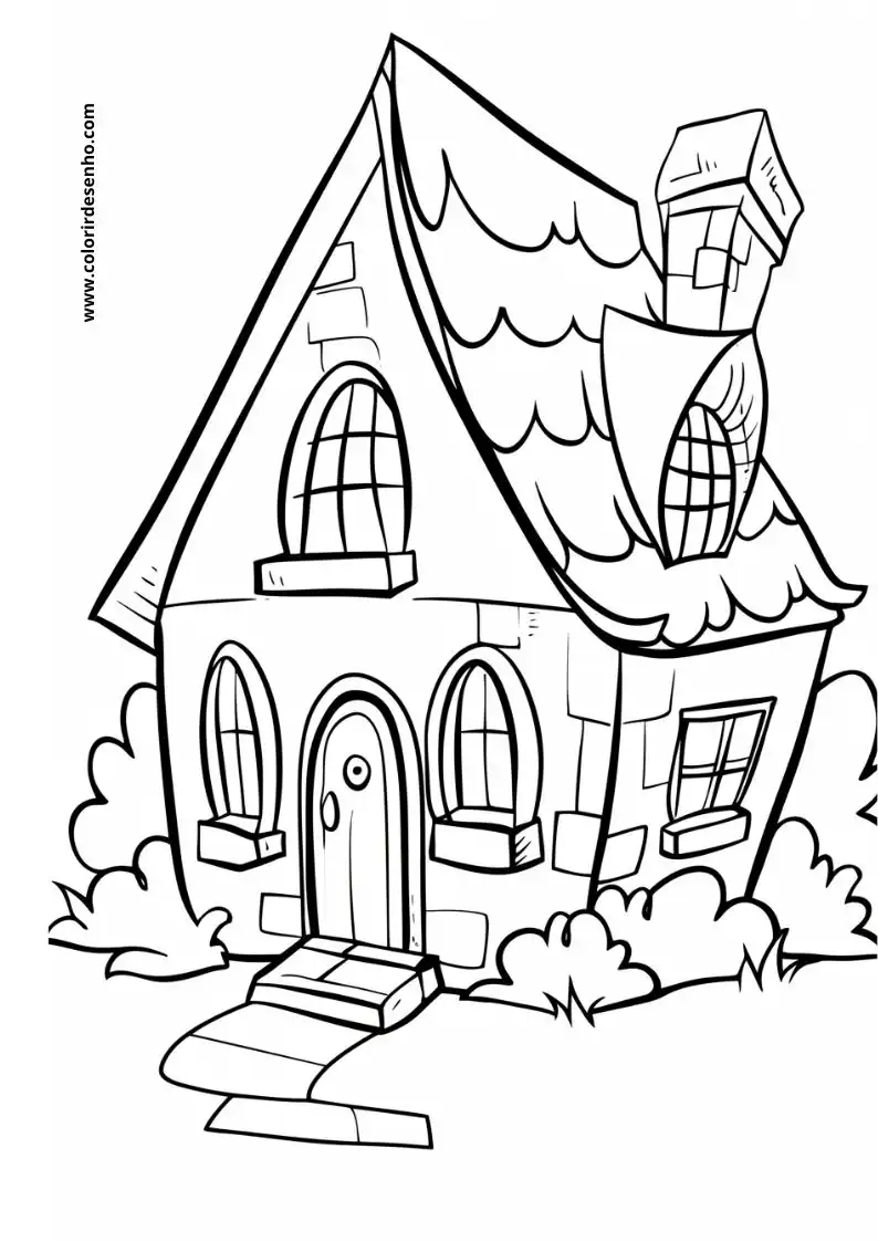 house is a quaint cottage with an ornate roof and decorative elements